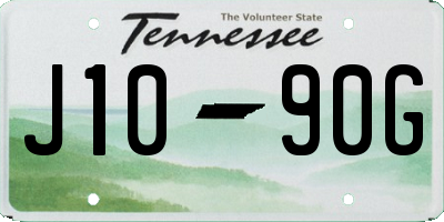 TN license plate J1090G