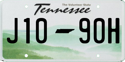 TN license plate J1090H