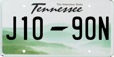 TN license plate J1090N