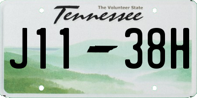 TN license plate J1138H