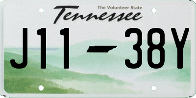 TN license plate J1138Y