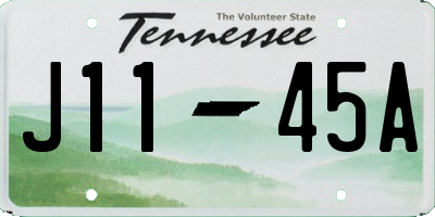 TN license plate J1145A