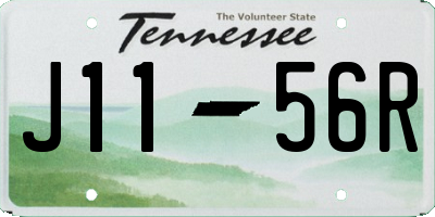 TN license plate J1156R
