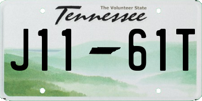 TN license plate J1161T