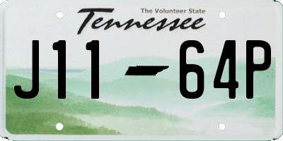 TN license plate J1164P