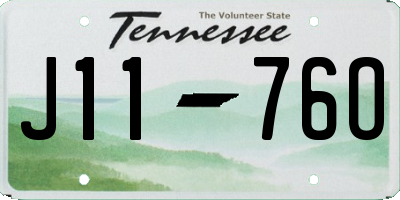 TN license plate J1176O