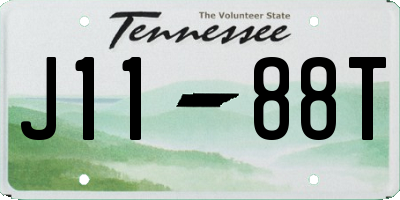 TN license plate J1188T
