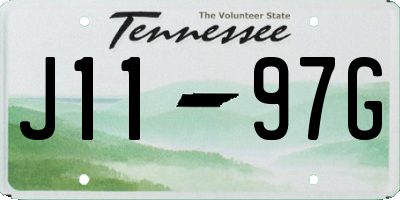 TN license plate J1197G