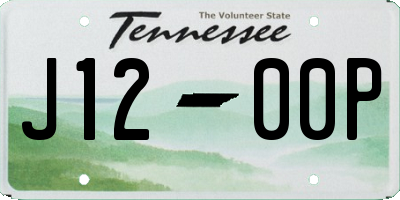 TN license plate J1200P
