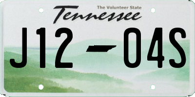 TN license plate J1204S