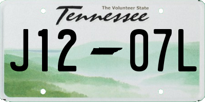 TN license plate J1207L
