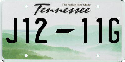 TN license plate J1211G