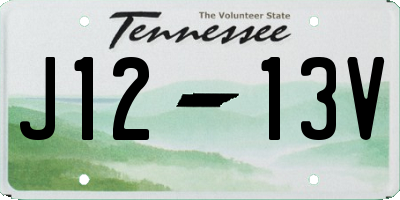 TN license plate J1213V