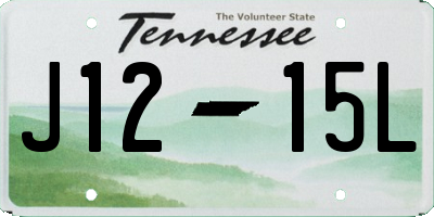 TN license plate J1215L