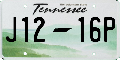 TN license plate J1216P