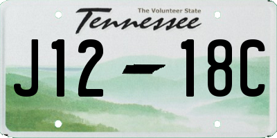 TN license plate J1218C