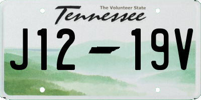 TN license plate J1219V