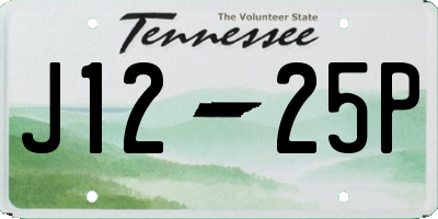 TN license plate J1225P