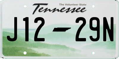 TN license plate J1229N