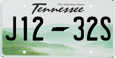 TN license plate J1232S