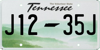 TN license plate J1235J