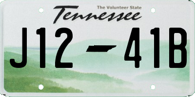 TN license plate J1241B