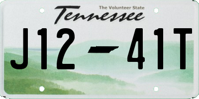 TN license plate J1241T