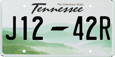 TN license plate J1242R