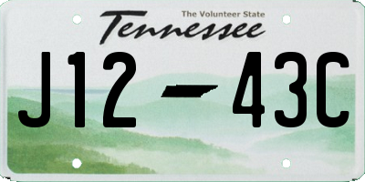 TN license plate J1243C