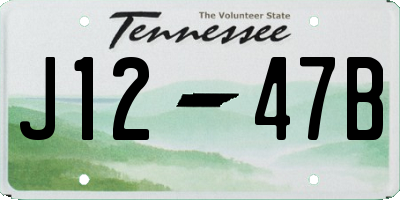 TN license plate J1247B