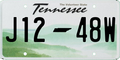 TN license plate J1248W