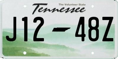 TN license plate J1248Z