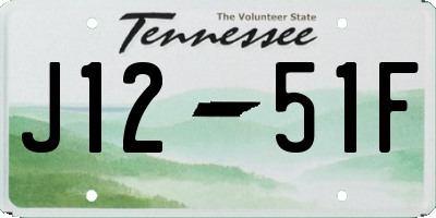 TN license plate J1251F