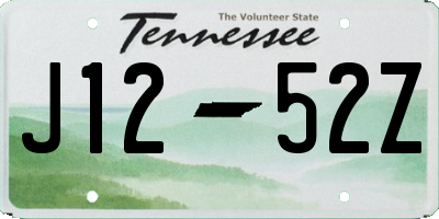 TN license plate J1252Z