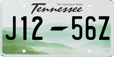 TN license plate J1256Z