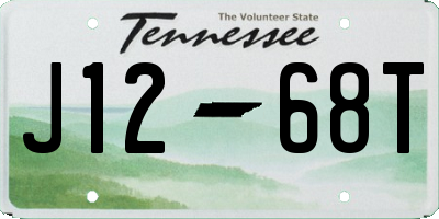TN license plate J1268T