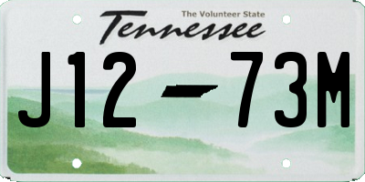 TN license plate J1273M