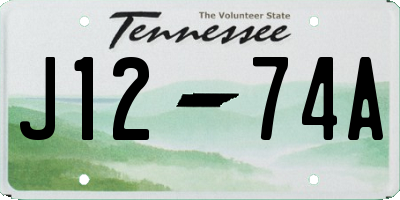 TN license plate J1274A