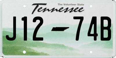 TN license plate J1274B