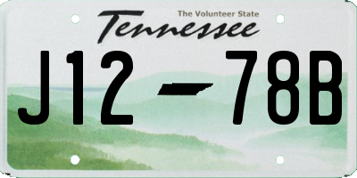 TN license plate J1278B
