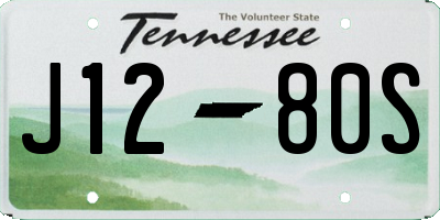 TN license plate J1280S