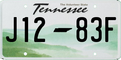 TN license plate J1283F