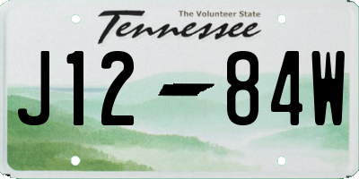 TN license plate J1284W