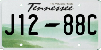 TN license plate J1288C