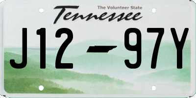 TN license plate J1297Y