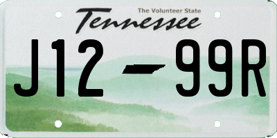TN license plate J1299R