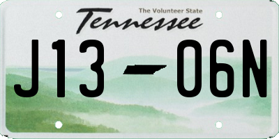 TN license plate J1306N