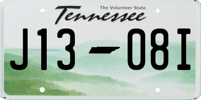 TN license plate J1308I