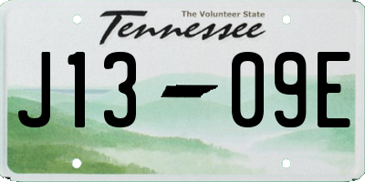 TN license plate J1309E