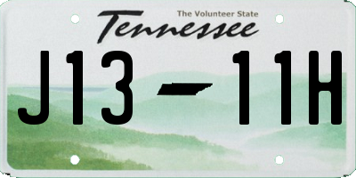 TN license plate J1311H